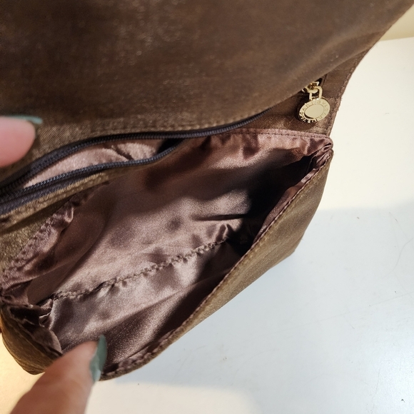 Bulgary Brown Satin Satchel Cosmetic Bag - Picture 12 of 12